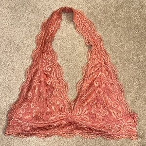 Lace halter bralette